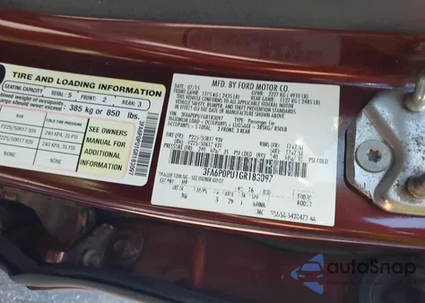 2016 Ford Fusion Energi Se Luxury from USA, damaged, VIN 3FA6P0PU1GR183097